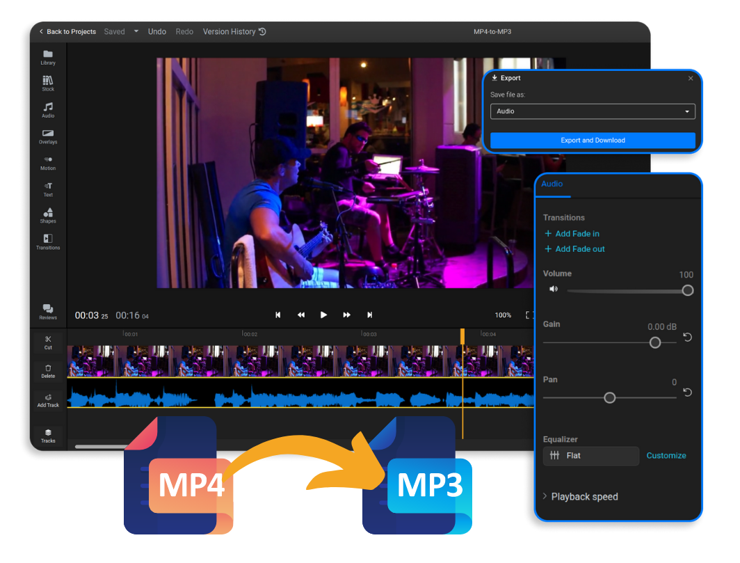 online video to audio mp3 converter