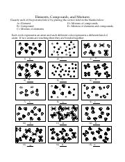 elements compounds and mixtures 1 worksheet answers