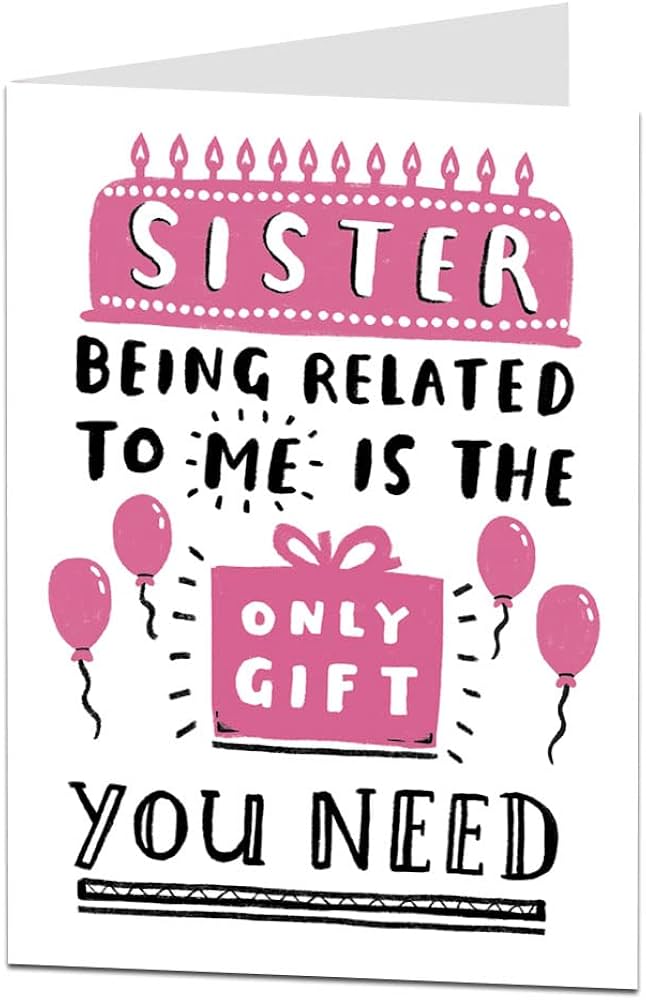 funny birthday cards for sister