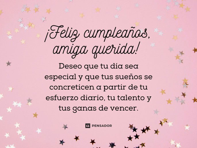 mensaje feliz cumpleaños amiga