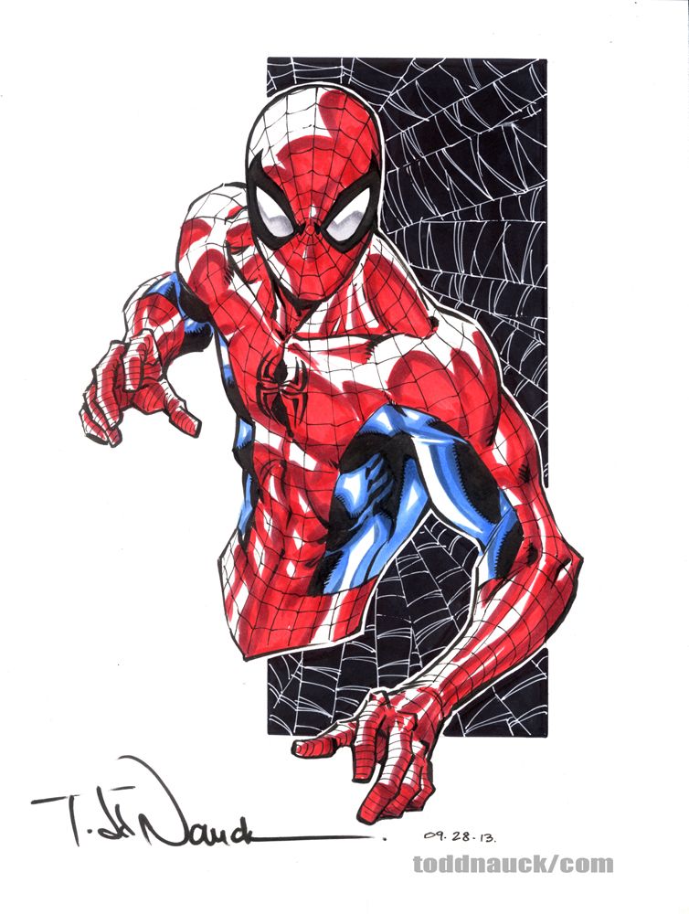 spider man comic drawing