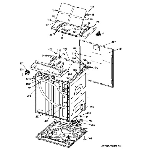 ge washer dryer parts