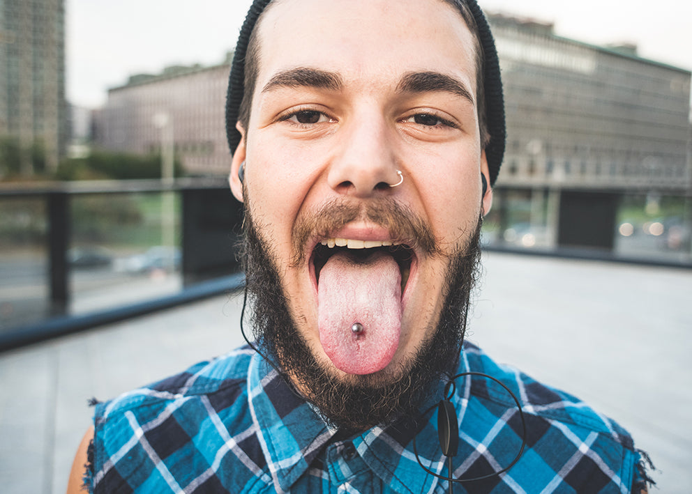 mens tongue rings