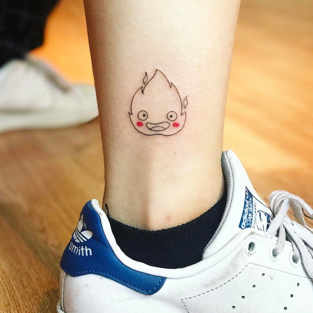 calcifer tattoo minimalist