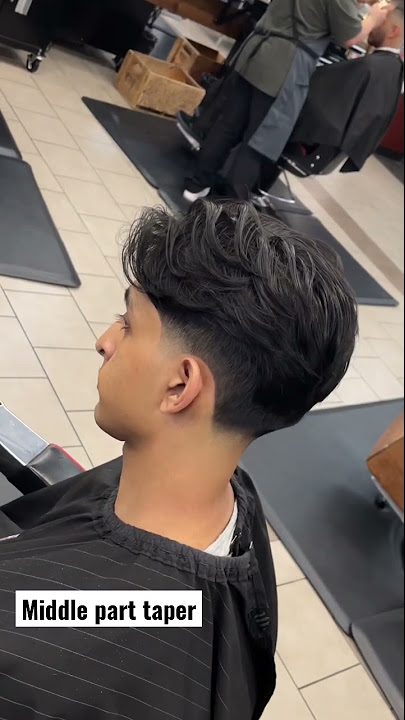 taper fade middle part