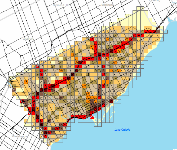 toronto air pollution map