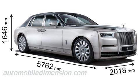 rolls royce phantom length in feet