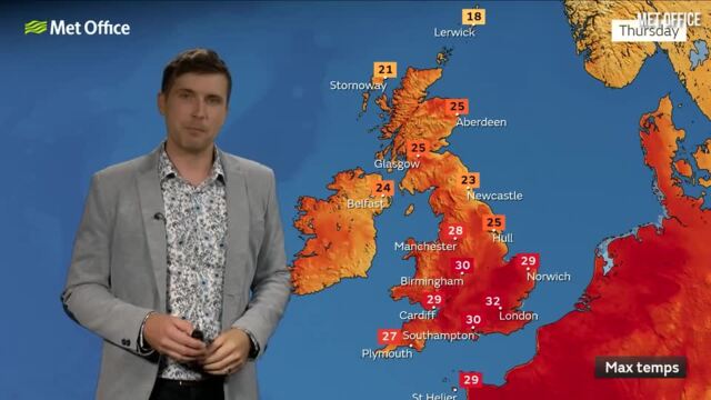 uk weather forecast heatwave