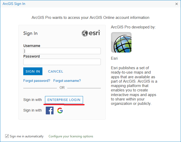 arcgis online login