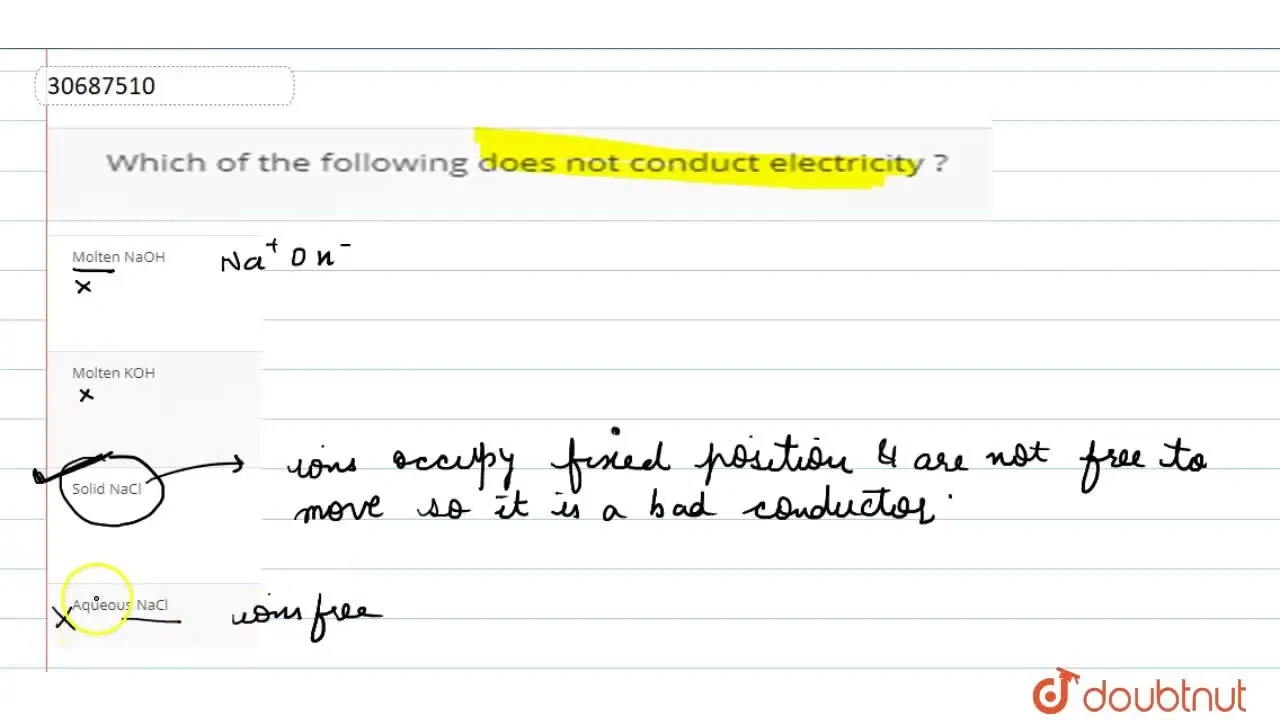 which of the following does not conduct electricity