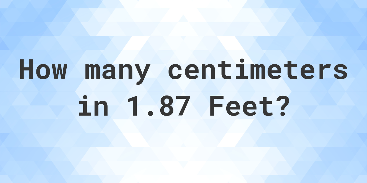 1.87 cm in feet