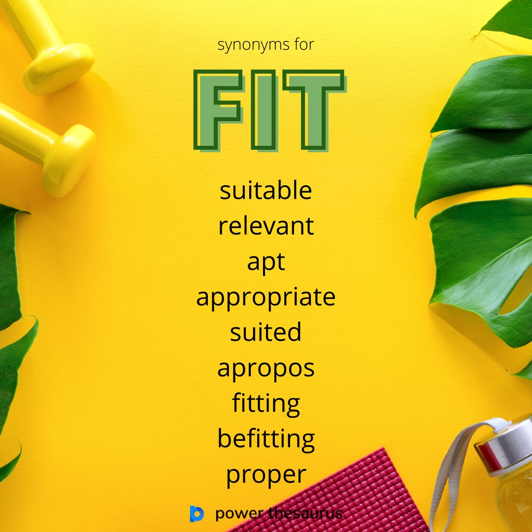synonyms of fit