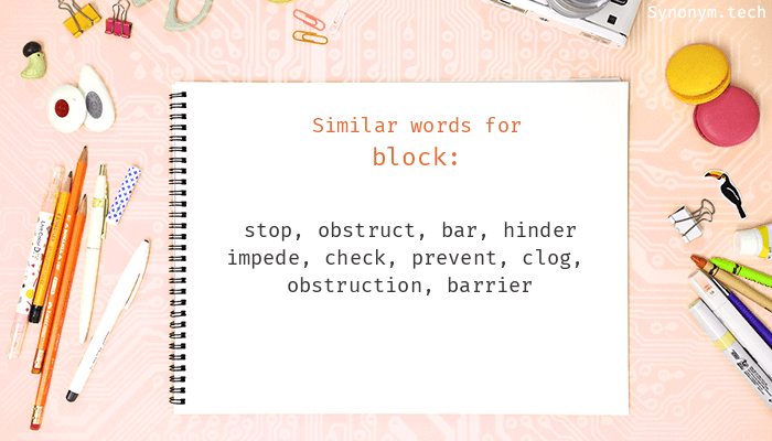 another word for block