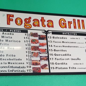 la fogata grill menu