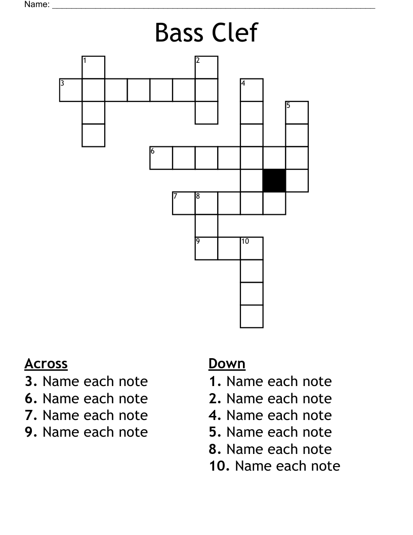 note crossword