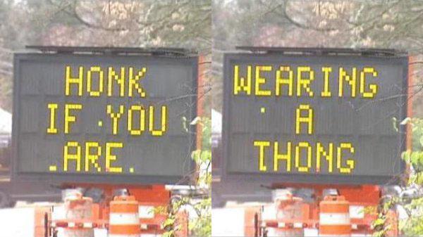 funny honk if you signs