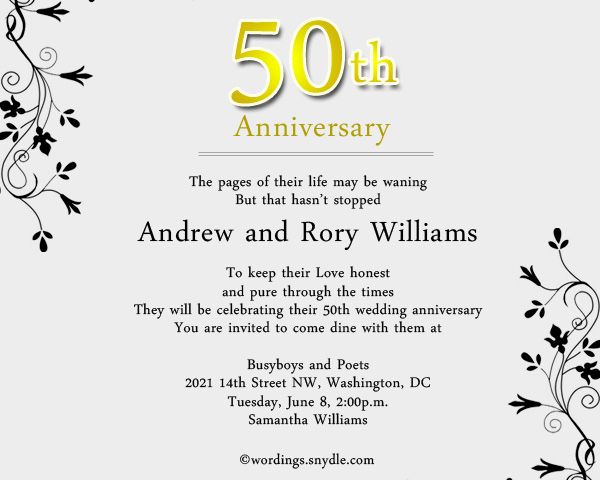 funny anniversary invitation wording