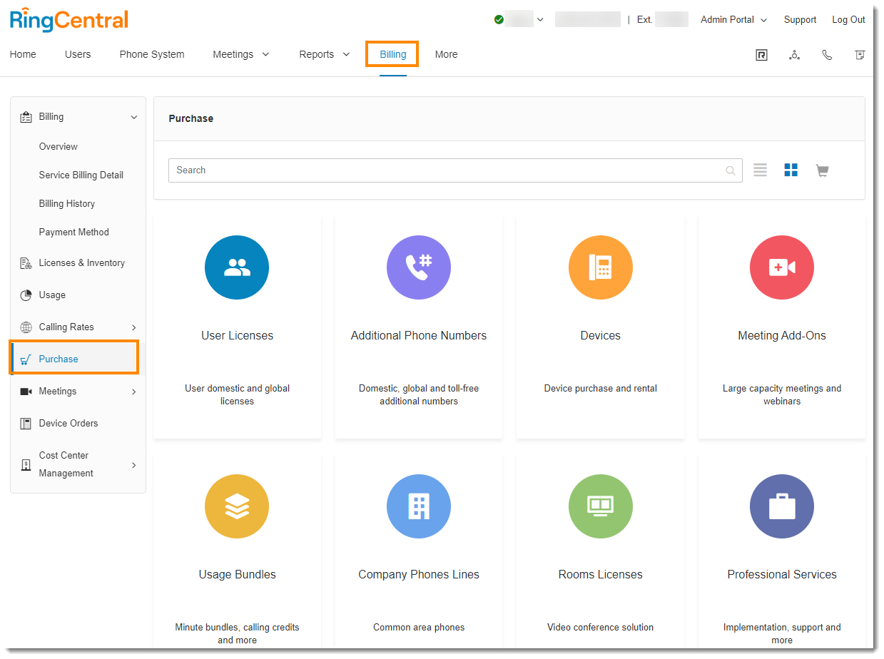 ringcentral admin