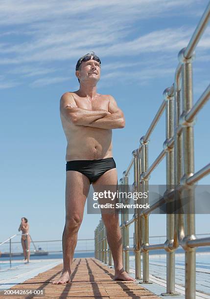 old man in speedo