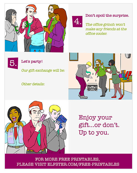 secret santa printable rules