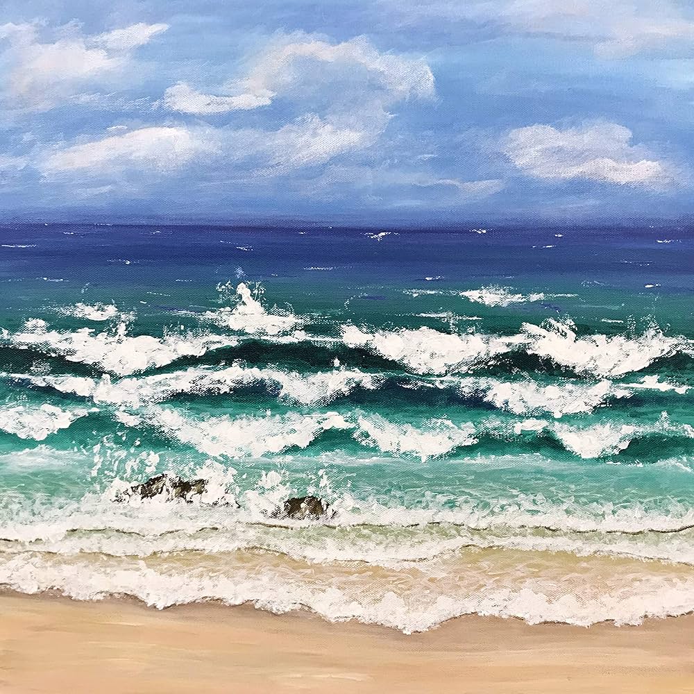 ocean acrylic painting