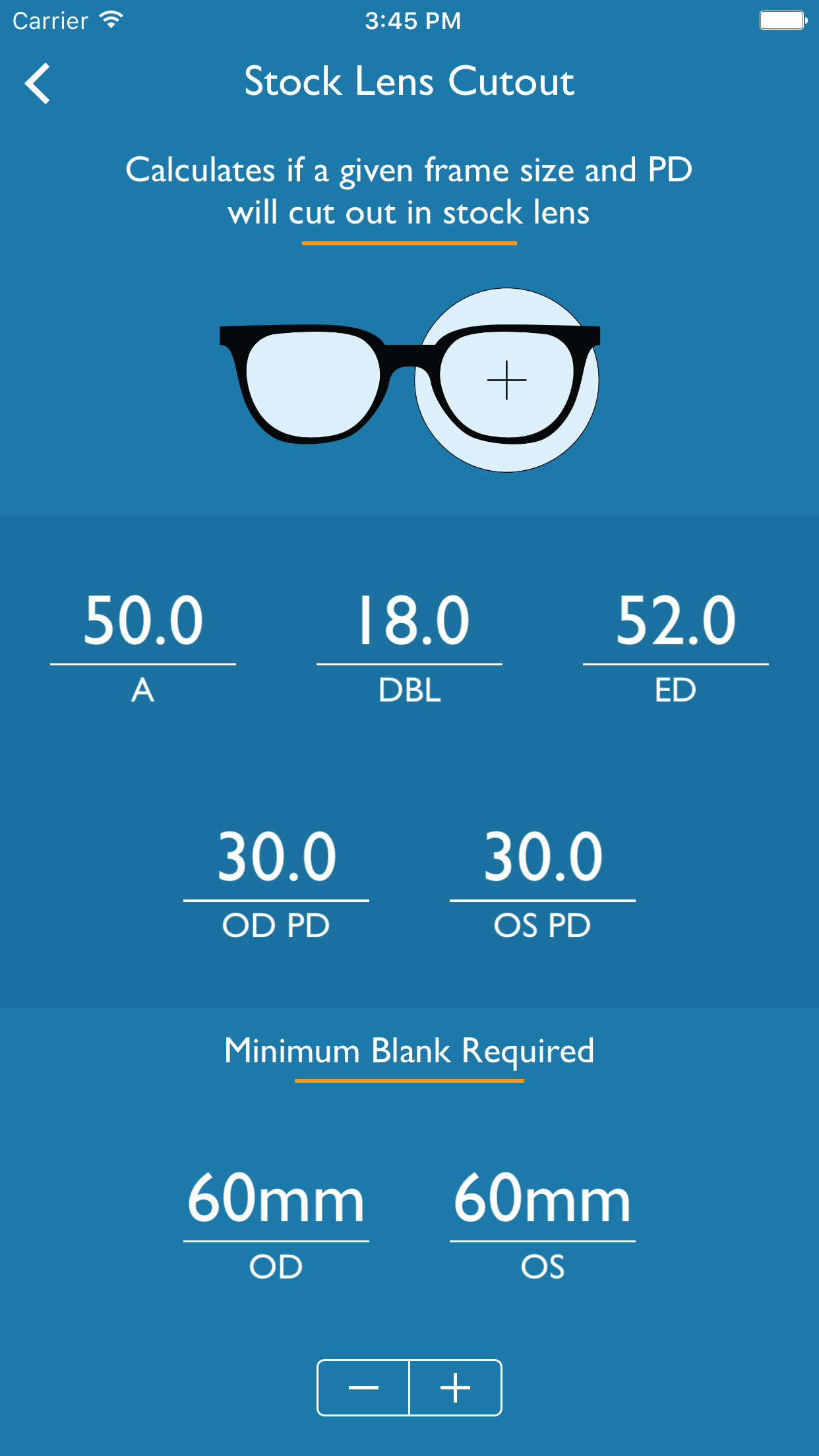 lens thickness calculator