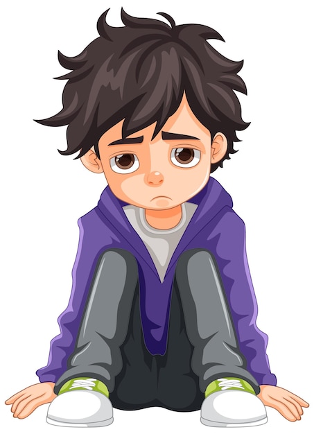 sad boy cartoon