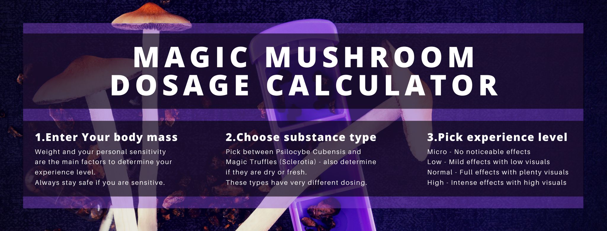 magic truffles dosage calculator