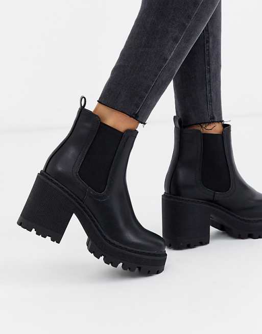 chunky heel ankle boots