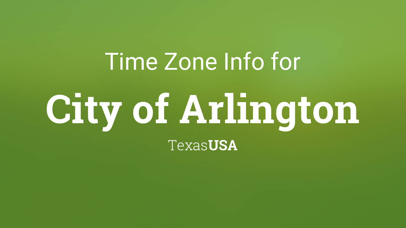 arlington texas time zone