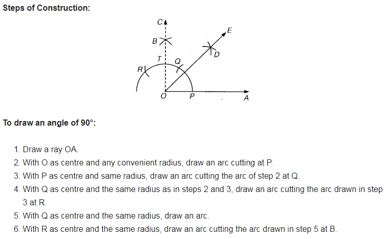 draw a right angle and construct its bisector