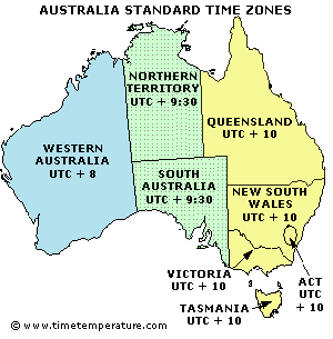 cst time zone australia