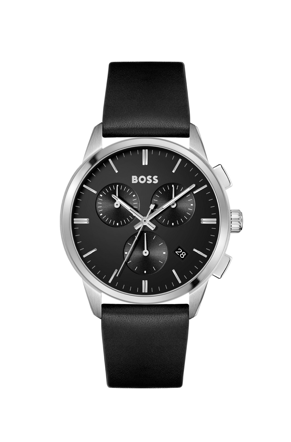 hugo boss watch straps leather