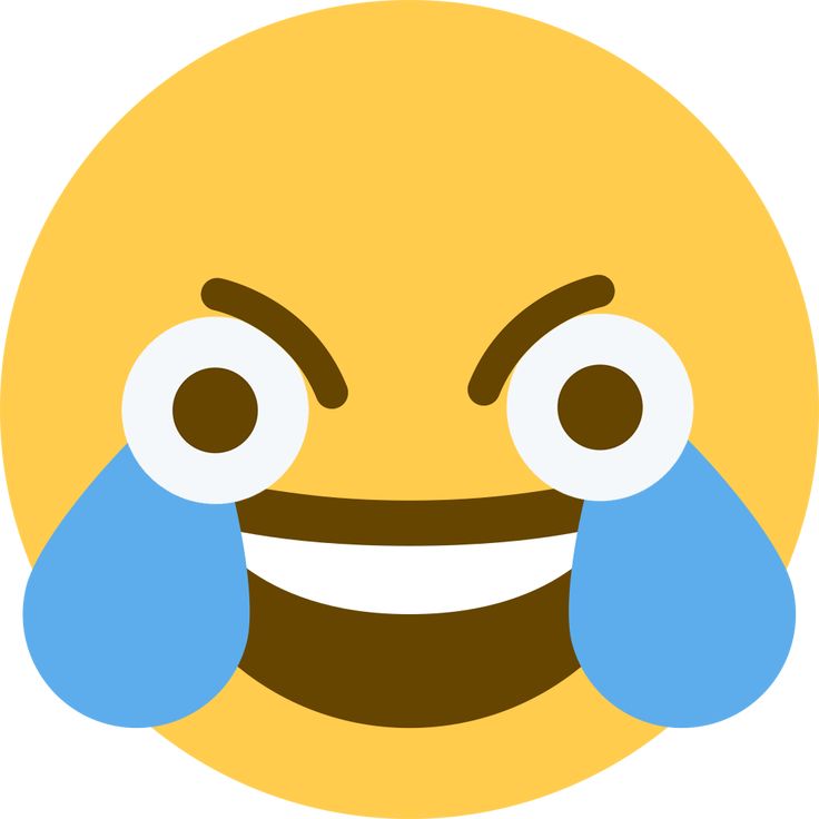 distorted laugh emoji
