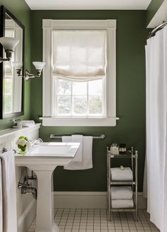 green bathroom themes