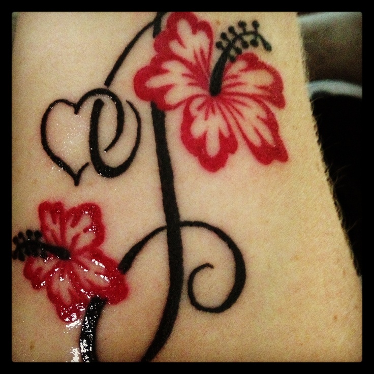 hawaiian heart tattoo