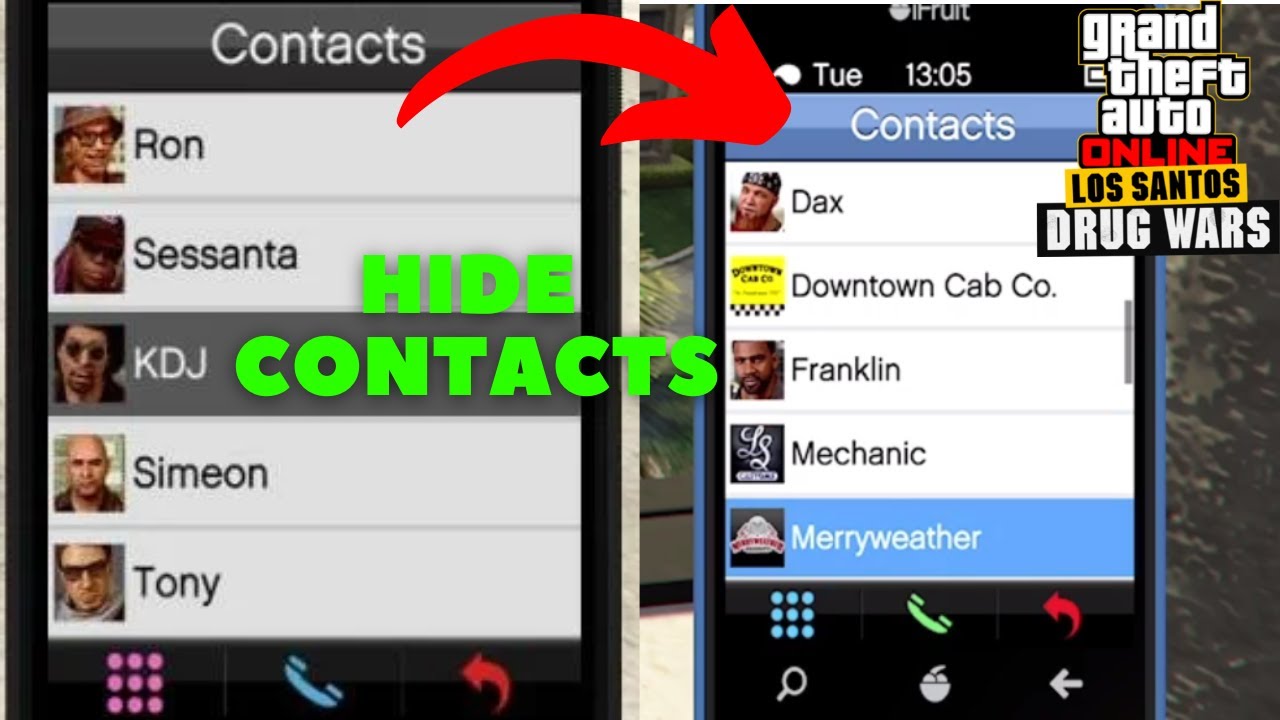 gta online how to remove contacts