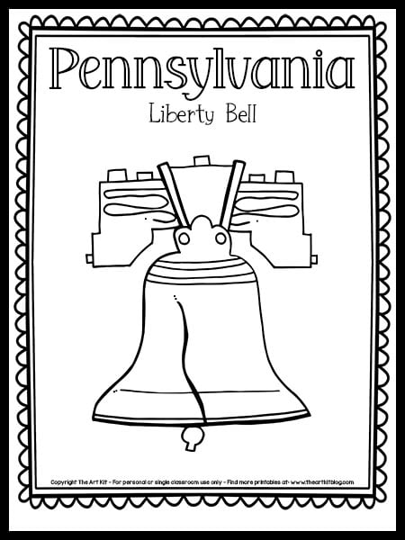 liberty bell coloring page