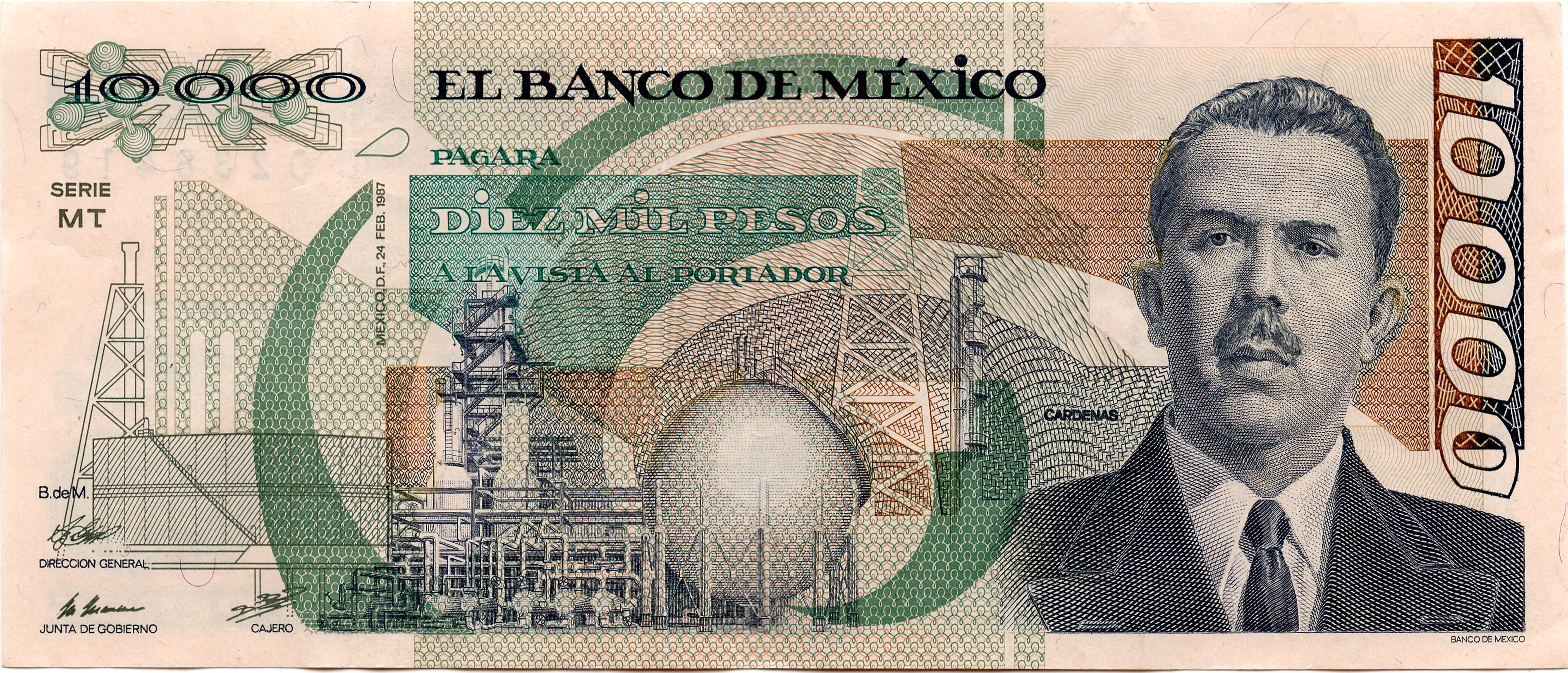 10000 won a pesos mexicanos