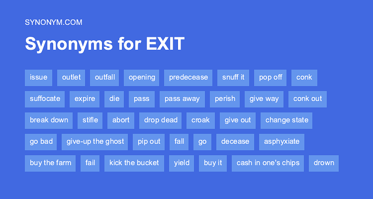 another word for exit