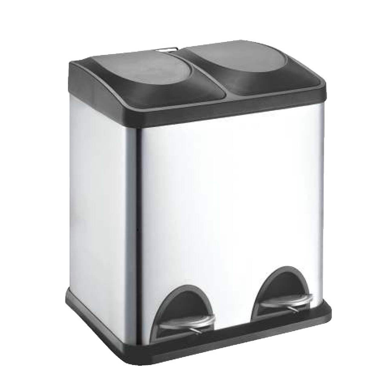 2 compartment garbage bin