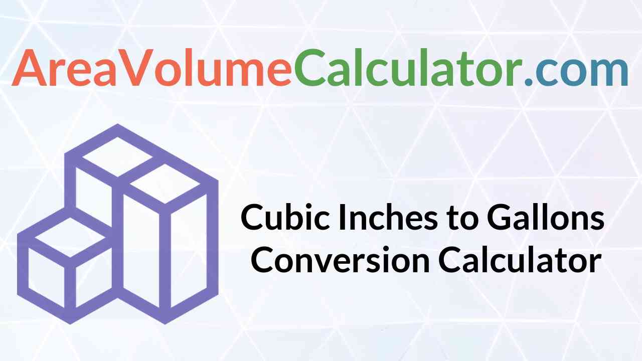 cubic inches to gallons converter