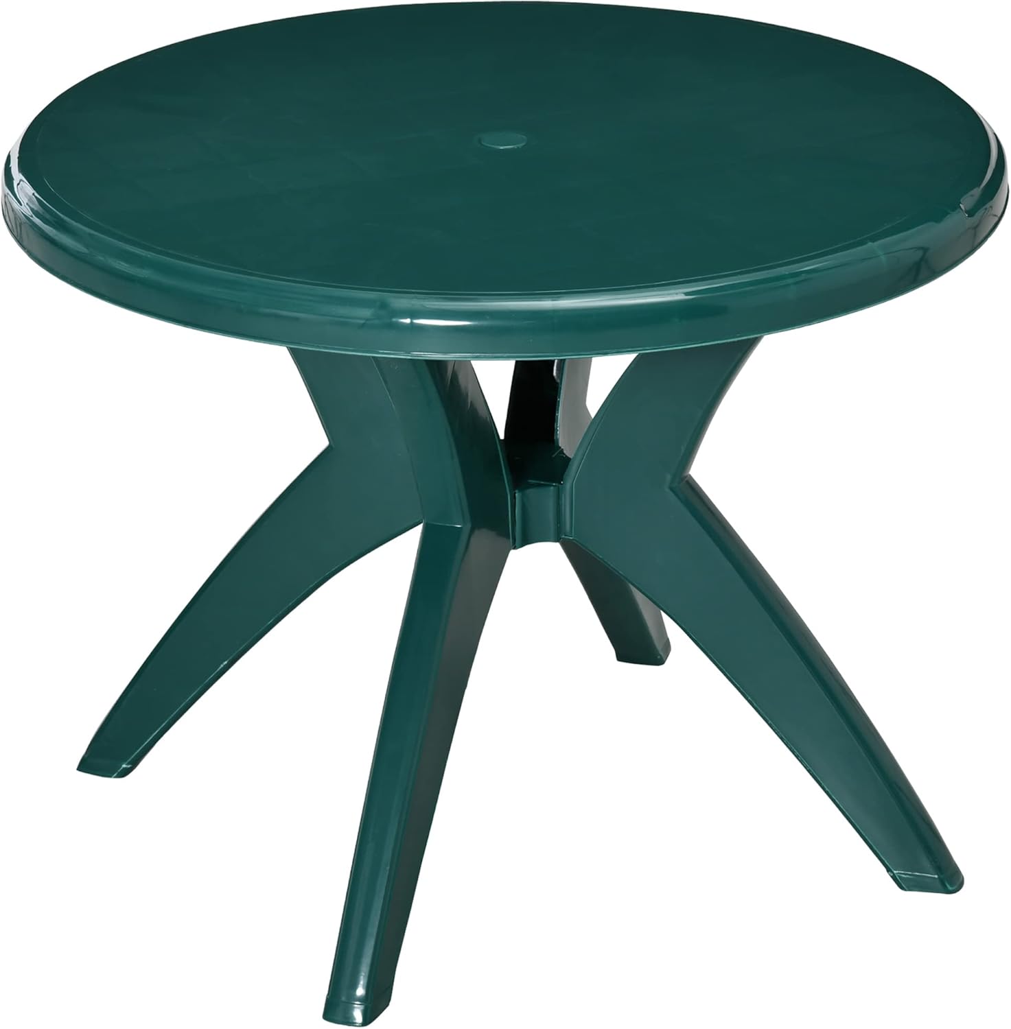 plastic table with umbrella hole