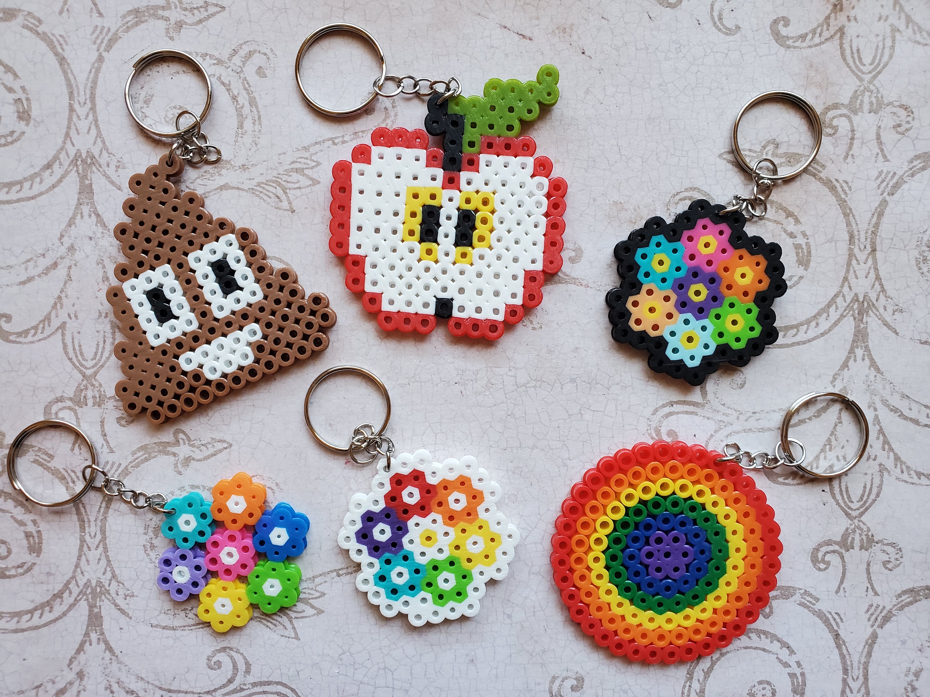 perler bead keychain