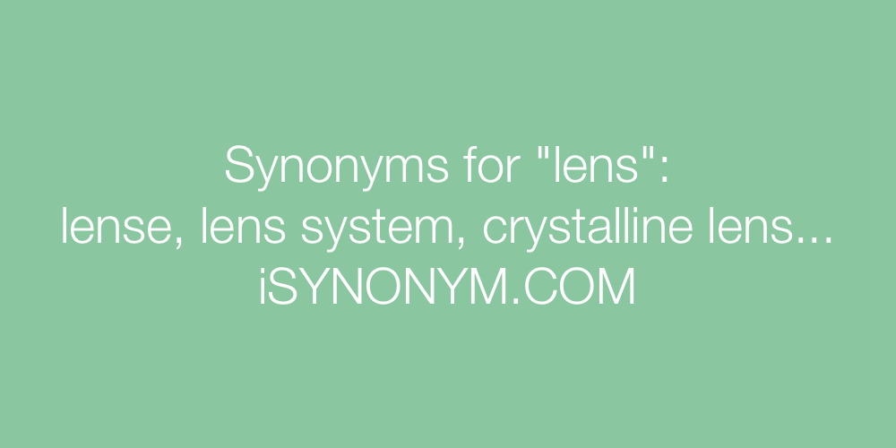 lens synonym