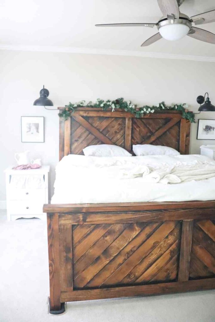 diy rustic bed frame