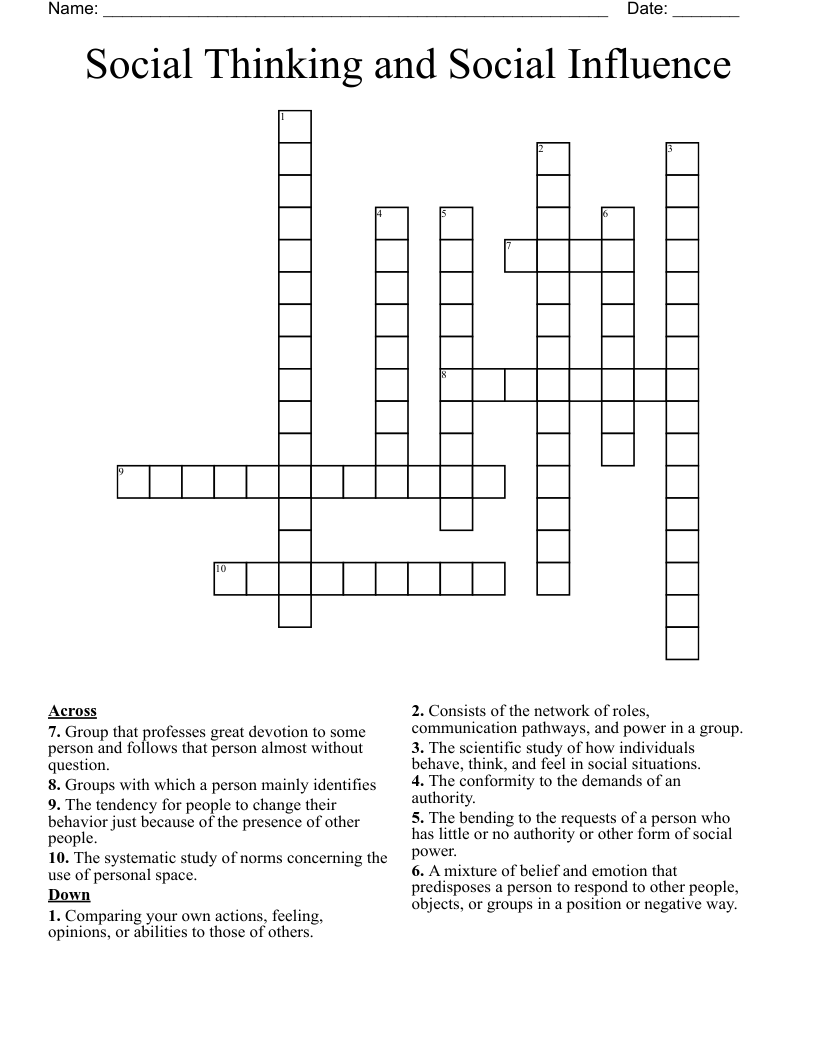 influence crossword puzzle clue