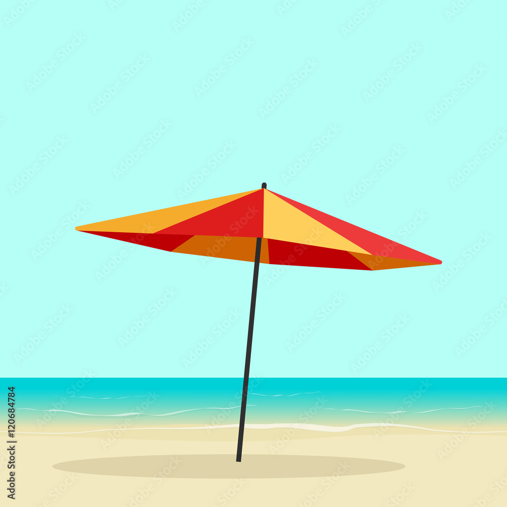 summer umbrella cartoon