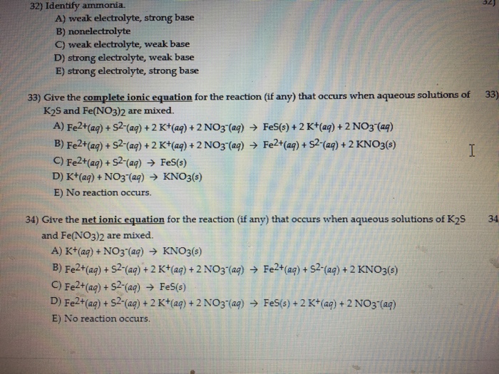 is ammonia a strong electrolyte