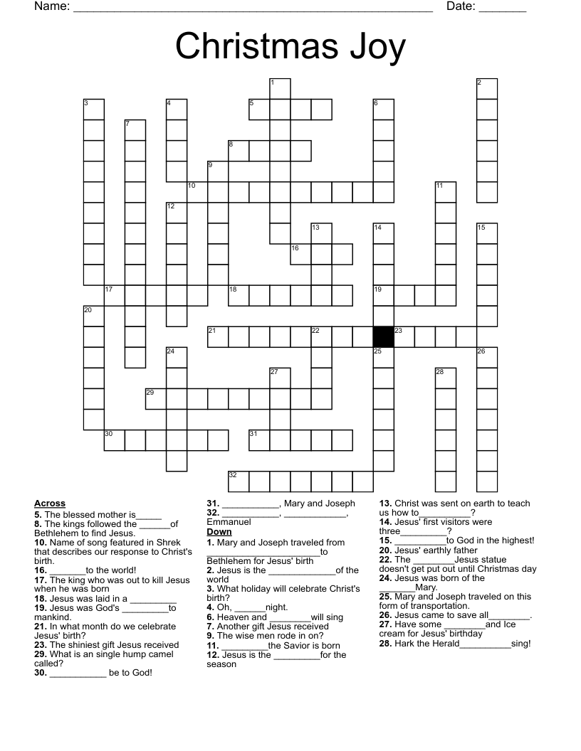 joy crossword clue